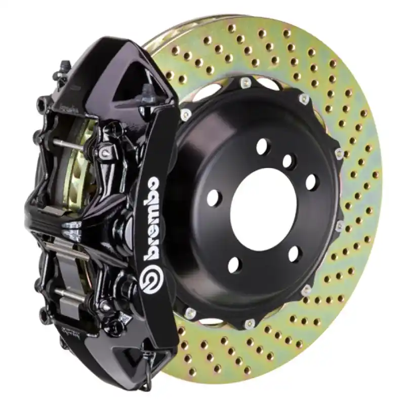 Brembo 05-11 997 C2S/997 C2 GTS Front GT BBK 6 Piston Cast 355x32 2pc Rotor Drilled-Black Fan Favorite