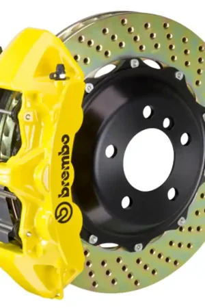 Authentic Brembo 12-14 328i (Excl. xDrive/M-Sport Brakes) Fr GT BBK 6 Pist Cast 355x32 2pc Rotor Drill-Yellow