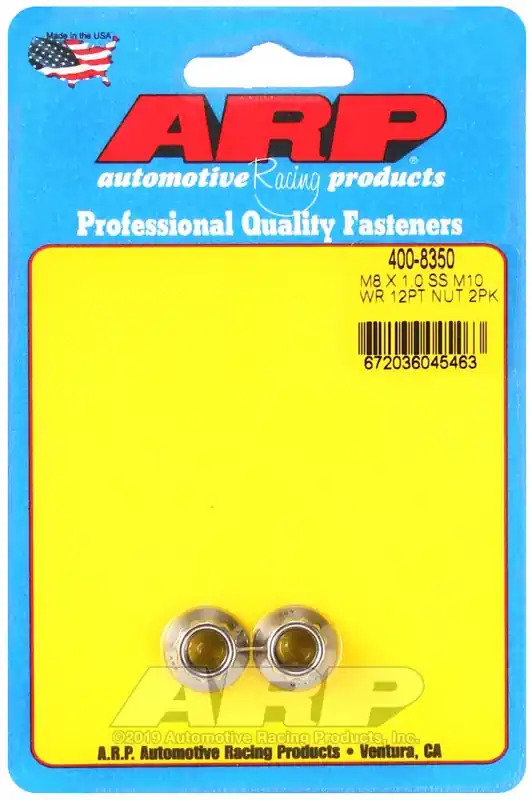 Latest ARP M8 x 1.00 (M10 wr) SS 12pt Nut Kit - 2 Pack