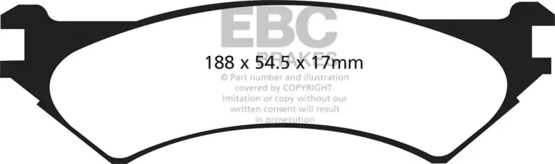 Last Chance EBC 97-00 Ford Econoline E250 4.2 (4 Wheel ABS) Greenstuff Rear Brake Pads