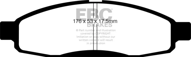 Authentic EBC 05-06 Infiniti QX56 5.6 (Bosch) Extra Duty Front Brake Pads