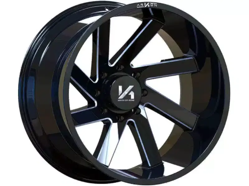 Hot Deal Arkon Off-Road Milled Gloss Black Lincoln Wheel K10120108345L | RealTruck
