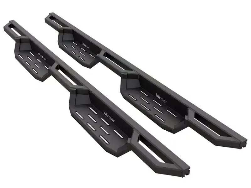 APS Black Square Tube Drop Style Nerf Bars IA03NJB2B | RealTruck Best Choice