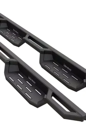 Same Day Shipping APS Black Square Tube Drop Style Nerf Bars IA06NJD4B | RealTruck