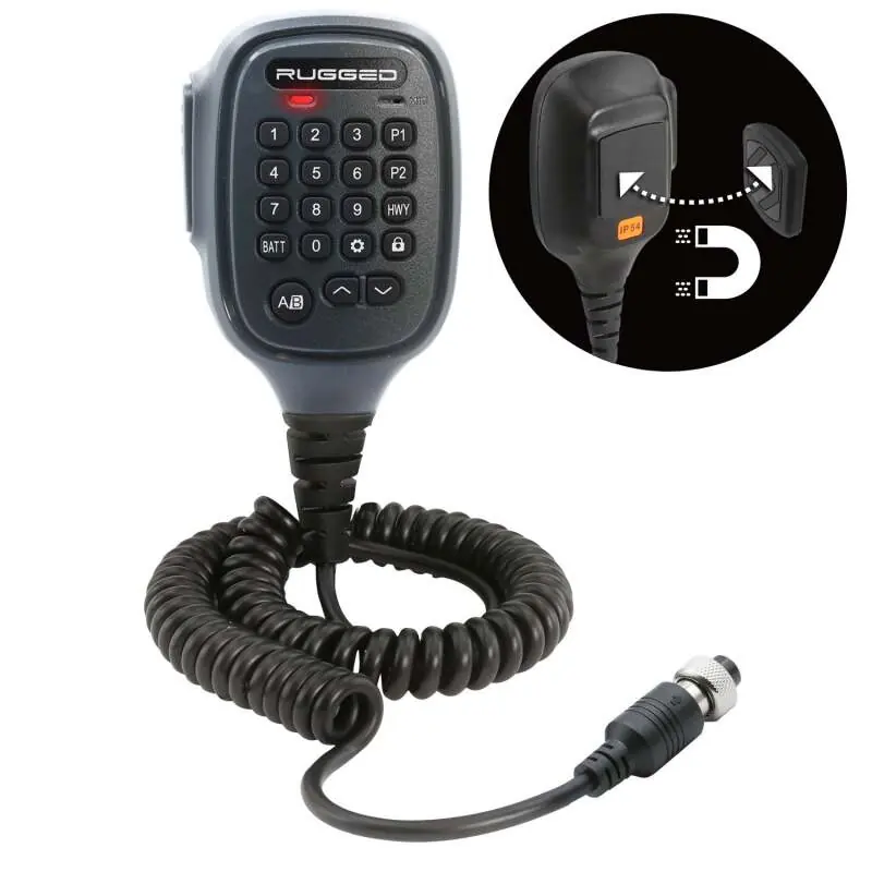 Markdown Rugged Radios Hand Mic for G1 Mobile Radio with Scosche MagicMount