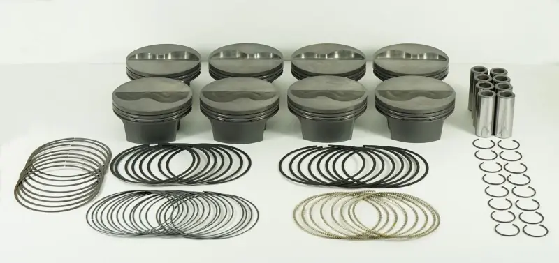 Mahle MS Piston Set Chevy SB 400ci 4.125in Bore 3.5/3.75 Stroke 6.125/6 Rod .927Pin -9cc 12.7/13.5CR Authentic