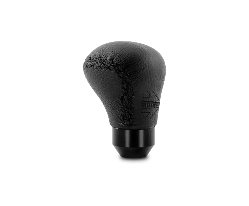 Discount Momo Anatomico Shift Knob - Black Leather, Black Stitching