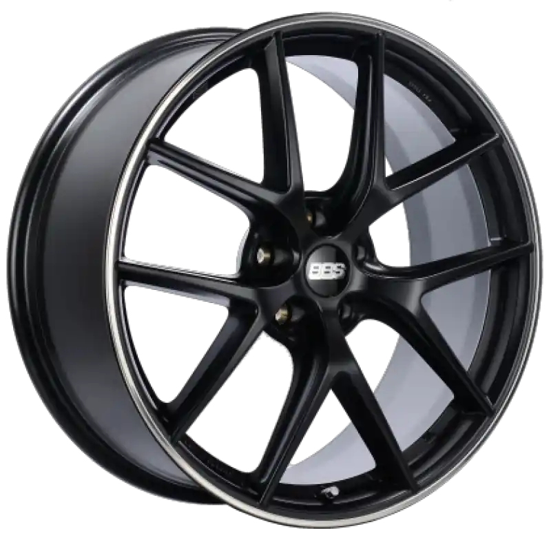 Popular BBS CI-R 19x10 5x112 ET25 Satin Black Polished Rim Protector Wheel -82mm PFS/Clip Required