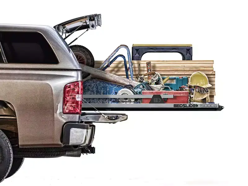 Brand New Bedslide Contractor Truck Bed Cargo Slide 15-9548-CG&BED-BSA-HALUMKT | RealTruck