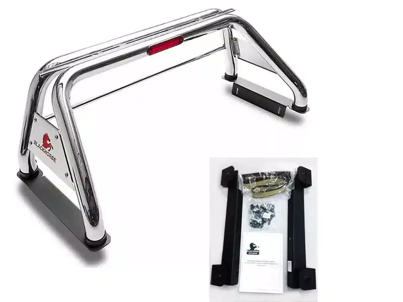 Black Horse Classic Roll Bar w/ Tonneau Brackets RB001SS&BLK-RBB-GM | RealTruck Order Now