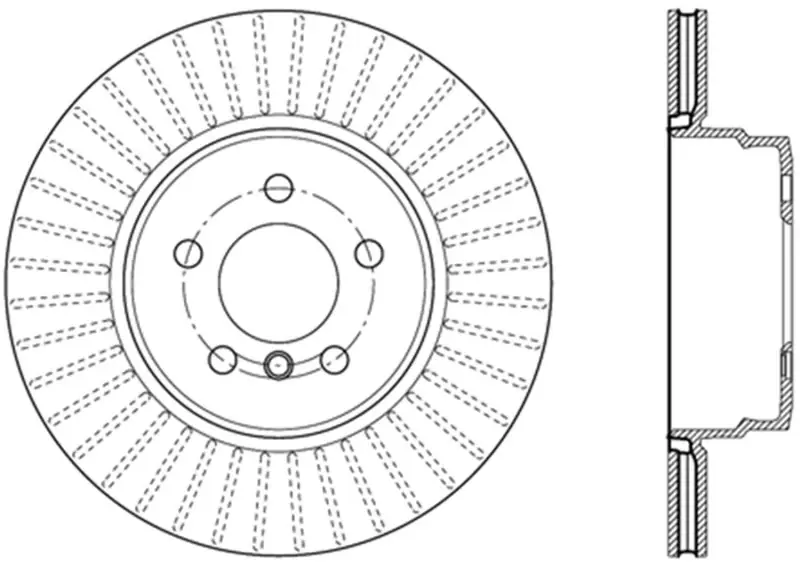 Certified StopTech 07-18 BMW X5 / 08-19 BMW X6 SportStop Cryo Drilled & Slotted Rotor - Rear Left