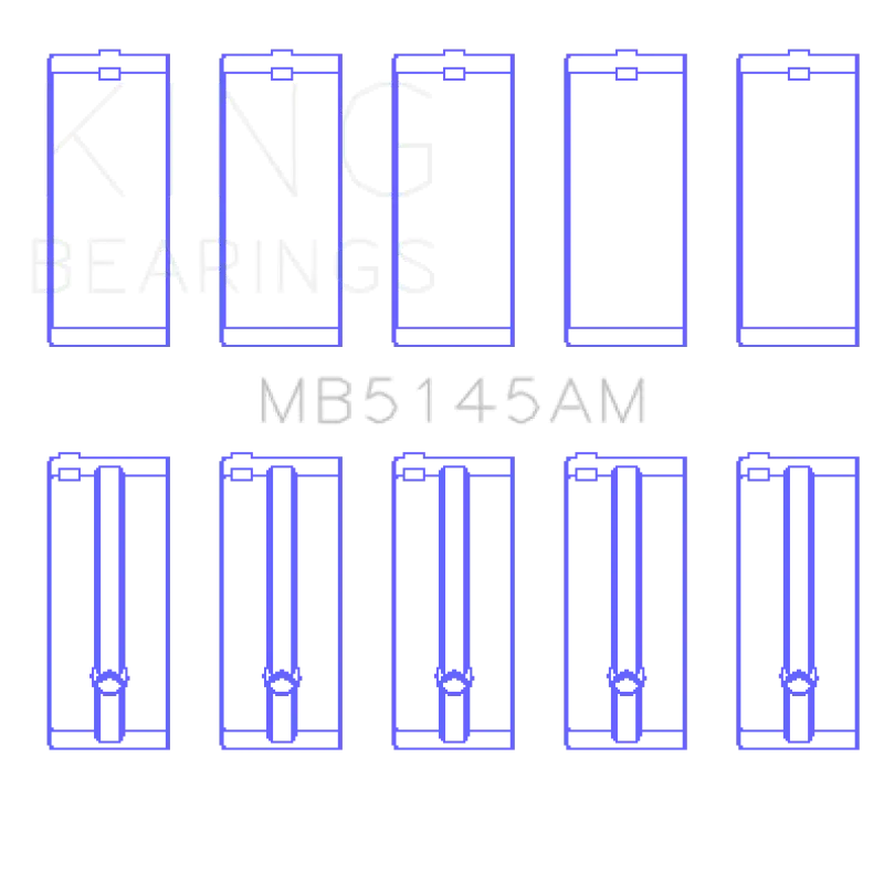 Must Have King Engine Bearings Toyota 2.4D L 2L (Size +0.25mm) Main Bearing Set