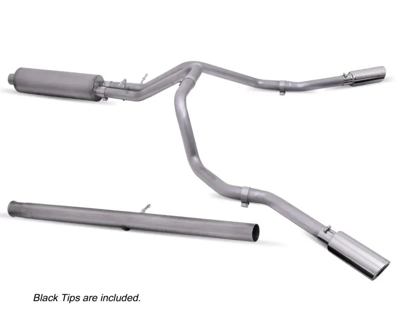 Exclusive Offer Gibson 20-21 Chevy Silverado 2500HD 6.6L 2.5in Cat-Back Dual Extreme Exhaust - Black Elite