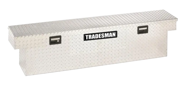 Same Day Shipping Tradesman Aluminum Single Lid Cross Bed Truck Tool Box (63in.) - Brite