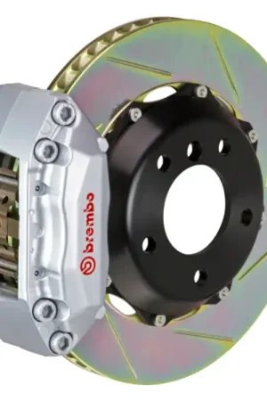 Brembo 00-05 IS300 Front GT BBK 4 Piston Cast 2pc 328x28 2pc Rotor Slotted Type-1-Silver Fan Favorite