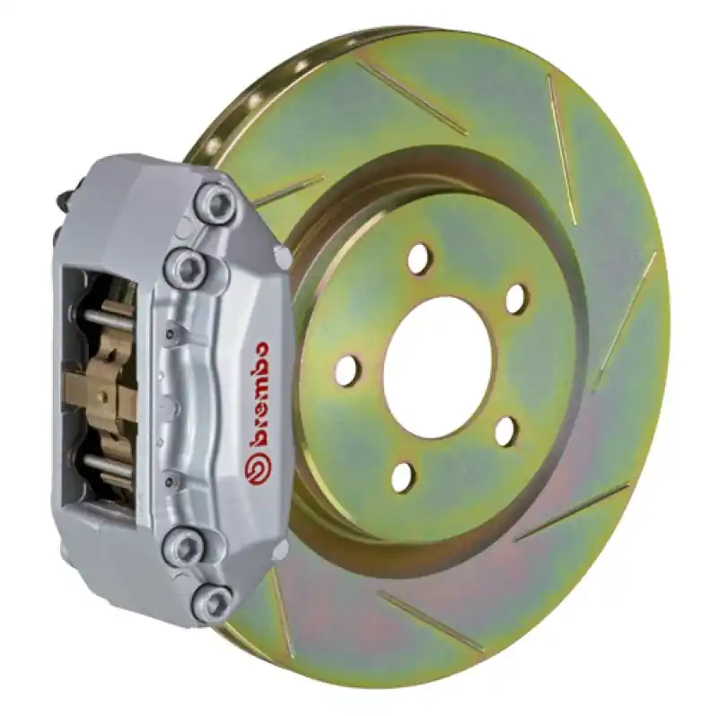 New Release Brembo 05-06 Focus Front GT BBK 4 Piston Cast 2pc 305x28 1pc Rotor Slotted Type-1-Silver