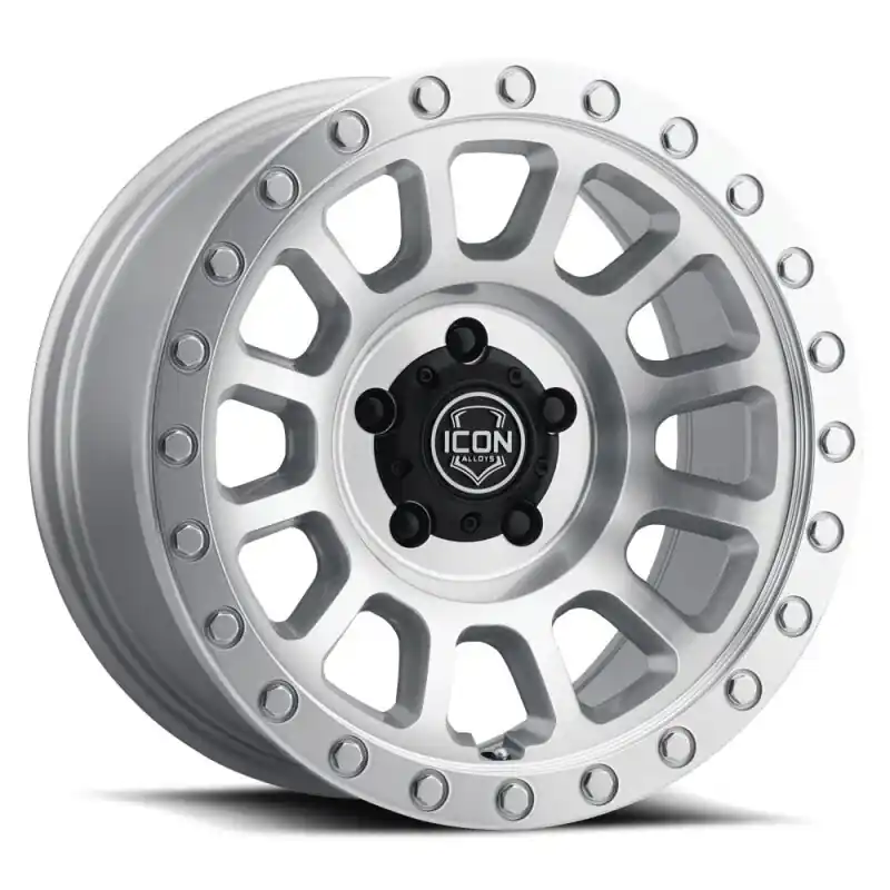 Time-Limited ICON Hulse 18x9 6x5.5 0mm Offset 5in BS Silver Machined