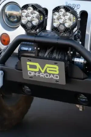 DV8 Offroad Fairlead Mounted Flip-Up License Plate Bracket Express Delivery