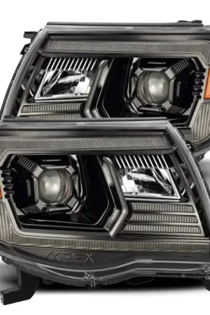 AlphaRex 05-11 Toyota Tacoma LUXX LED Projector Headlights Plank Style Alpha Black w/Activ Light/DRL Trending