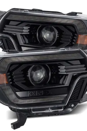 AlphaRex 12-15 Toyota Tacoma PRO-Series Projector Headlights Plank Style Alpha Black w/DRL Free Shipping