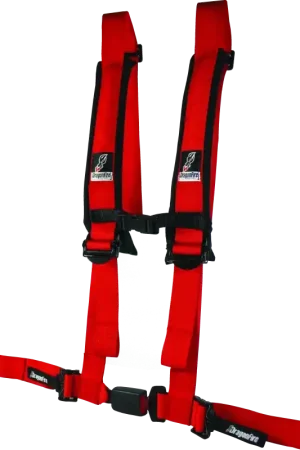 DragonFire Racing Harness H-Style- 4-Point- EZ-Adjust- 2in Buckle- Red Trusted Brand