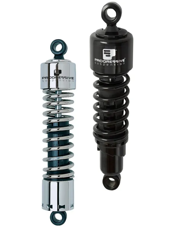 Progressive Harley 412 Series Shocks 12.0in - Chrome Hot Deal