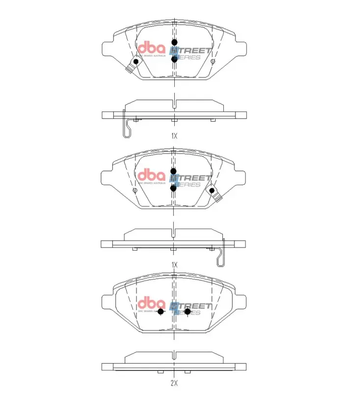 DBA 16-22 Chevrolet Spark Front Street Series Brake Pads Express Delivery