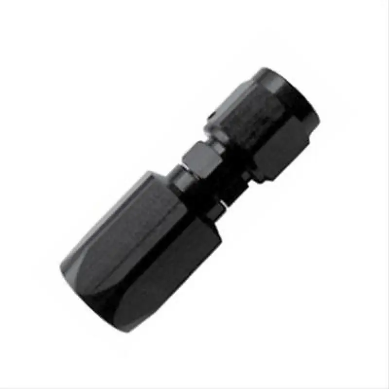 Fragola -6AN Straight Aluminum P/S Hose End - Black Only While Supplies Last