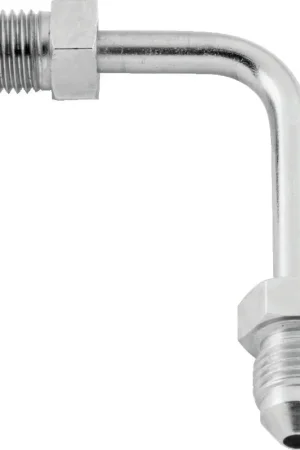 Limited Offer Twin Power Stainless Brake Fitting Male 3/8-24 Inverted Flare to AN-3 Male 90 Adaptor Tube Short