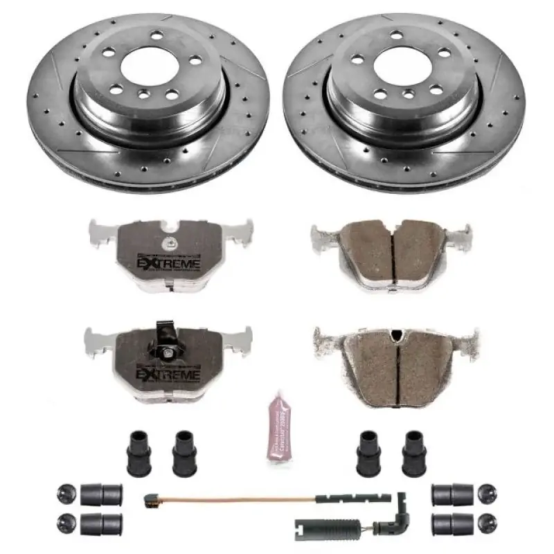 Power Stop 04-10 BMW X3 Rear Z26 Street Warrior Brake Kit — PMD Premier Motoring Development Free Shipping