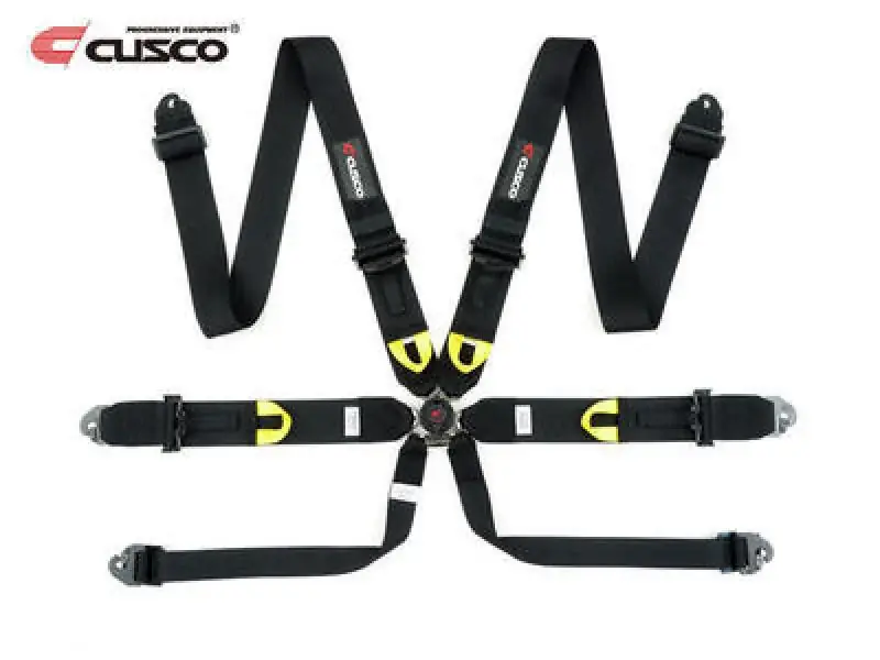 New Release Cusco Universal 6 Point 3in Shoulder 3in Lap w/ Eyebolts (7/16-20UNF Thread) FIA Racing Harness- Blk