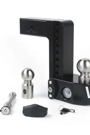 Best Choice Weigh Safe 8in Drop Hitch w/Built-in Scale & 2.5in Shank (8K/18.5K GTWR) w/WS05 - Black Cerakote
