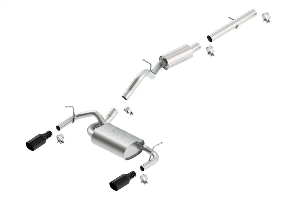Limited Offer Borla 12-18 Jeep Wrangler JK Cat-Back Exhaust System Touring Split Rear - 140460BC