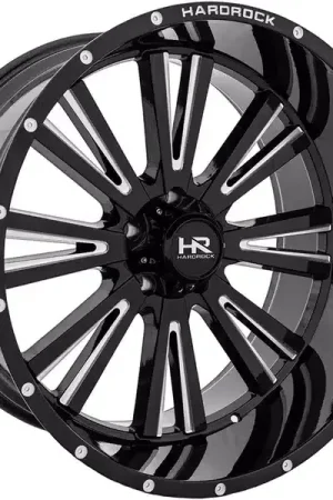 Exclusive Offer Hardrock Milled Gloss Black Spine Wheel H503-201085119BM | RealTruck