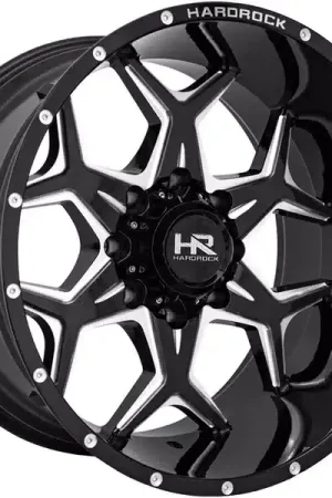 Must Have Hardrock Milled Gloss Black Reckless Wheel H507-221283151BM | RealTruck