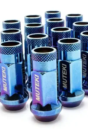 Don’t Miss Out Wheel Mate Muteki SR48 Open End Lug Nuts - Burning Blue Neon 12x1.25 4 — PMD Premier Motoring Development