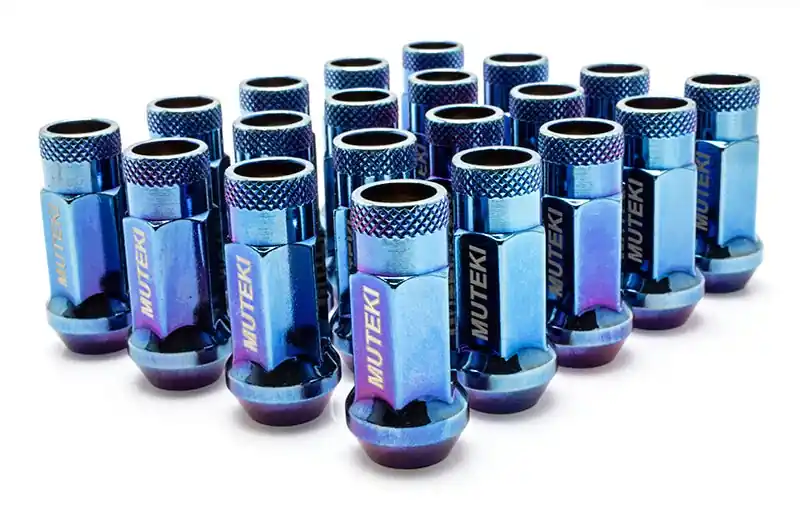 Don’t Miss Out Wheel Mate Muteki SR48 Open End Lug Nuts - Burning Blue Neon 12x1.25 4 — PMD Premier Motoring Development