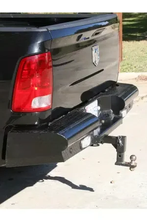 Fab Fours Black Steel Rear Bumper DR10-T2950-1 | RealTruck Crafted