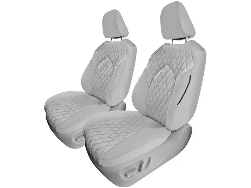 FH Group Neoprene Custom Fit Seat Covers CM5028SOLIDGRAY-FRONT-RT | RealTruck New Arrival