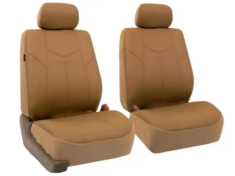 FH Group Leatherette Rome Seat Covers PU009102TAN-RT | RealTruck Crafted