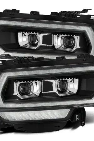 Top Pick AlphaRex 19-21 Ram 2500 PRO-Series Projector Headlights Plank Style Black w/Activation Light