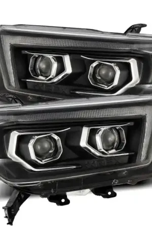 AlphaRex 10-13 Toyota 4Runner LUXX LED Proj Headlights Plank Style Black w/Seq Signal/DRL Trending