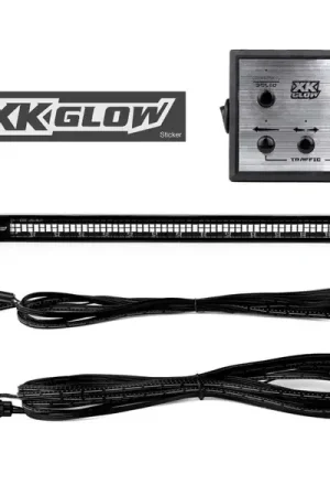 Best Choice XK Glow Tube Strobe Lights w/ Traffic Modes Ultra LEDs Multiple Modes + Solid On - Red 8pc 12in