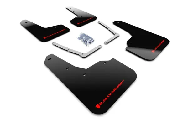Hot Deal Rally Armor 16-21 Honda Civic Si Black UR Mud Flap w/Red Logo