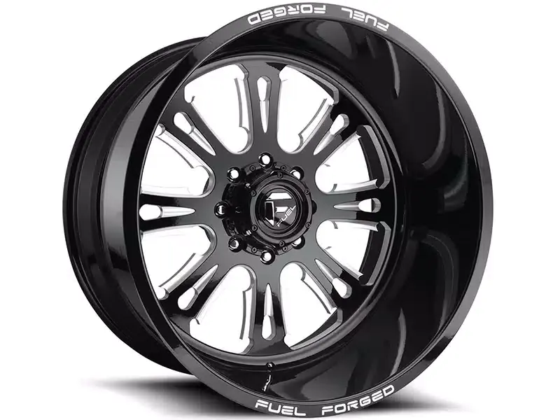 Fuel Forged Machined Black FF38 Wheel DE3824408945L | RealTruck Crafted
