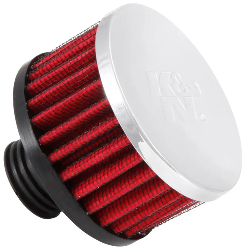 K&N .5in Flange ID x 3in OD x 3.25in H Rubber Base Crankcase Vent Filt — PMD Premier Motoring Development Top Pick