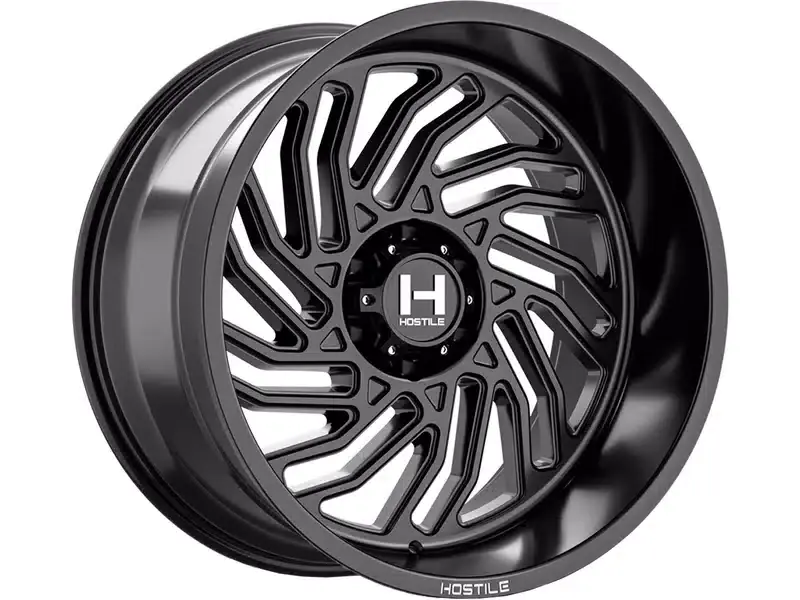 Luxury Hostile Matte Black Twister Wheel H140-2212816547BB | RealTruck