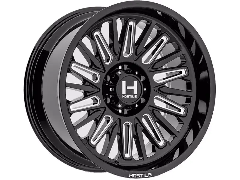 Grab Now Hostile Milled Gloss Black Rampage Wheel H143-22105150 45GB | RealTruck
