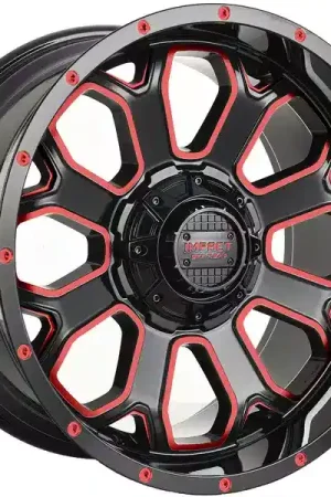 Best Price Impact Off-Road Gloss Black & Red 818 Wheel 818GBR-21066-12 | RealTruck