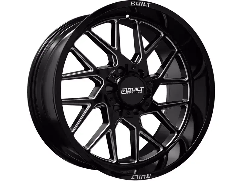 Best Seller Built Off-Road Milled Gloss Black BTO-3 Wheel 2098180-0BT03BM | RealTruck
